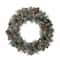 Glitzhome® 24" LED Glittered Pinecone Christmas Wreath